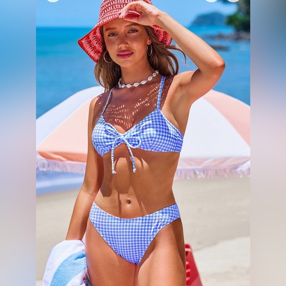 Cupshe Other - Check Me Out Gingham Bikini Set size XL